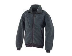 Faserpelz Jacke 8244 anthrazit/schwarz